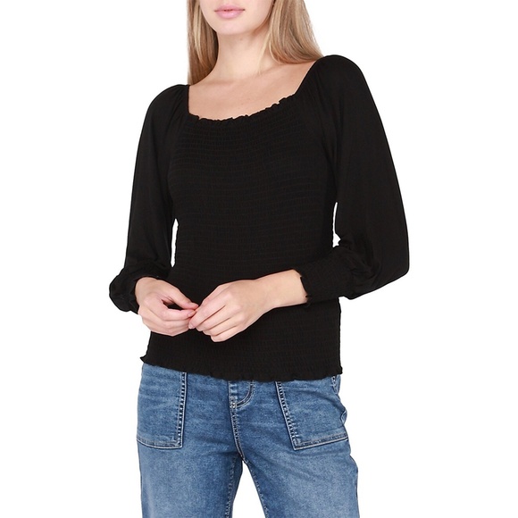 Venice Love Smocked Squareneck Top - Picture 2 of 9